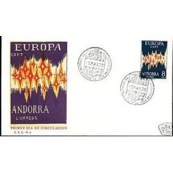 Andorra española 72 1972  Europa CEPT SPD  Sobre Primer Día