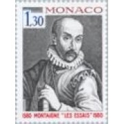 Monaco - 1227 - 1980 400º Aniv. publicación de los ensayos de Montaigne-retrato-Lujo