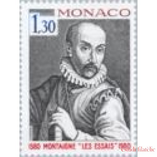 Monaco - 1227 - 1980 400º Aniv. publicación de los ensayos de Montaigne-retrato-Lujo