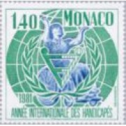 Monaco - 1276 - 1981 Año inter. de los discapacitadoso Lujo