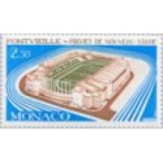 Monaco - 1327 - 1982 Projecto del nuevo estadio de Fontvieille-maqueta-Lujo