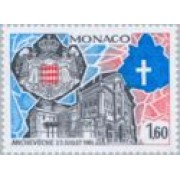 Monaco - 1331 -  - 1982 Elevación del principado al rango de archidiócesis-catedral de Mónaco-Lujo