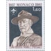 Monaco - 1334  - 1982 125º Aniv. lord Baden Powell-75º aniv. del mov. scout-Lujo