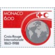 Monaco - 1637 - 1988 125º Aniv. de la Cruz Roja Lujo