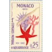 Monaco - 551 - 1961 Congreso mundial de acuarilogía-fauna marina-Lujo