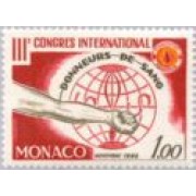 Monaco - 598 - 1962 3er Congreso ncnal. de donadores de sangre-Mónaco-Lujo