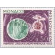 Monaco - 612 - 1963 1er enlace de TV vía satélite-Telstar-Lujo
