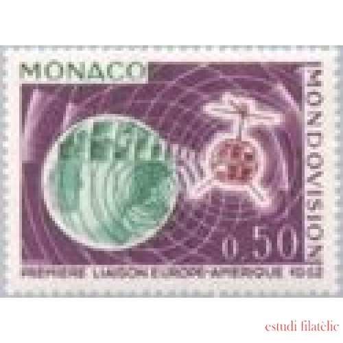 Monaco - 612 - 1963 1er enlace de TV vía satélite-Telstar-Lujo