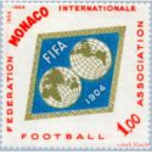 Monaco - 663 - 1964 60º Aniv. de la Fed. inter. de fútbol Asociación-FIFA -Lujo