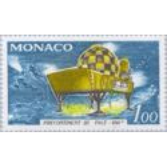 Monaco - 705 - 1966 Aniv. de la operación submarina Precontinente III Lujo Monaco - 705 - 1966 Aniv. de la operación submarina Precontinente III Lujo