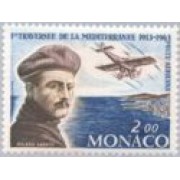 Monaco A 81 1963 50º Aniv. Travesía del Mediterràneo R. Garros Avión MNH