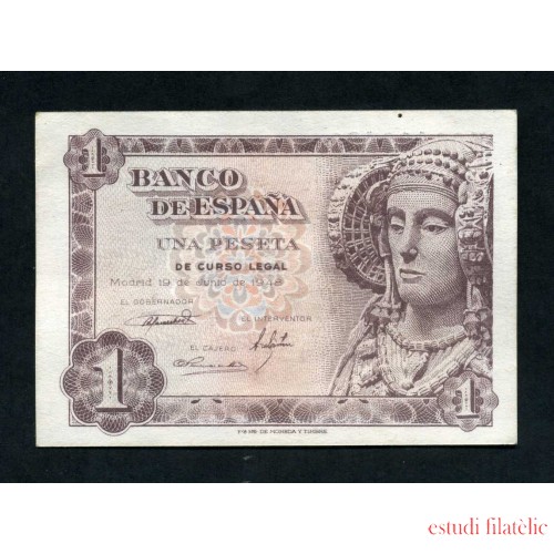España billetes 1 Pta Madrid 12 6  1948 Dama de Elche sin circular
