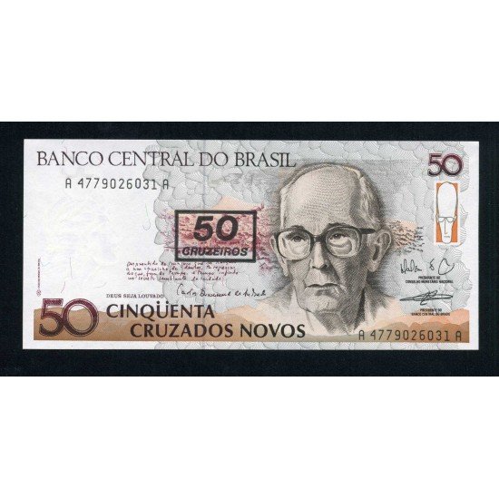 Brasil 50 Cruzeiros 1990 Billete Banknote Sin Circular Brasil 50 Cruzeiros 1990 Billete Banknote Sin Circular
