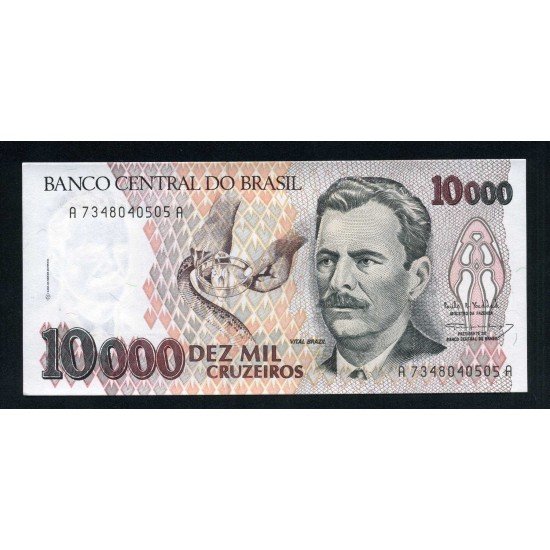Brasil 10000 Cruzeiros 1991-93 Billete Banknote Sin Circular Brasil 10000 Cruzeiros 1991-93 Billete Banknote Sin Circular