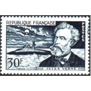 France Francia Nº 1026 1955 50º Aniv. de la muerte de Jules Verne Lujo