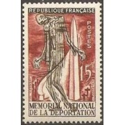 France Francia Nº 1050 1956 Memorial nacional de la deportación a Struthof (Alsacia) Lujo