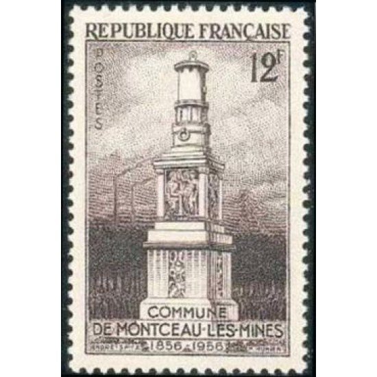 France Francia Nº 1065 1956 Centenario del monumento a los mineros Lujo