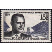 France Francia Nº  1120 1957 Juegos universitarios mundiales  (París) Lujo