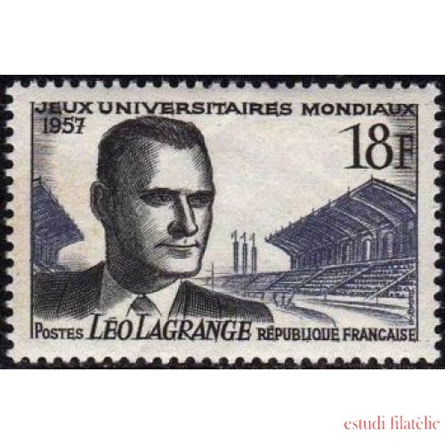 France Francia Nº  1120 1957 Juegos universitarios mundiales  (París) Lujo