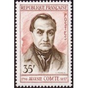 France Francia Nº  1121 1957 Centenario de la muerte de Auguste Comte Lujo
