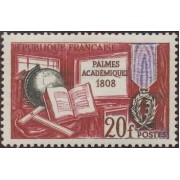 France Francia Nº 1190 1959 150º Aniv. de las Palmas académicas Lujo