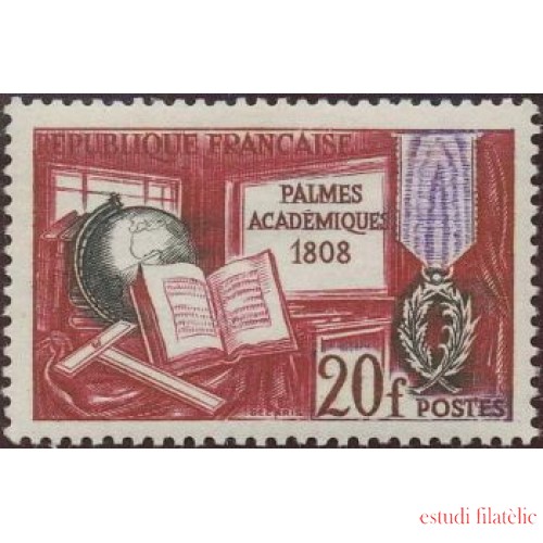 France Francia Nº 1190 1959 150º Aniv. de las Palmas académicas Lujo