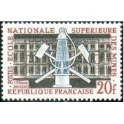 France Francia Nº 1197 1959 175º Aniv. de la escuela de mineros (París) Lujo