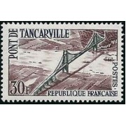 France Francia Nº 1215 1959 Inauguración del puente de Tancarville Lujo