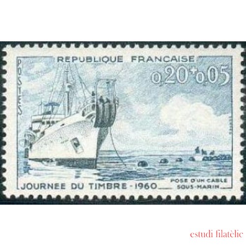 France Francia Nº 1245 1960 Dia del sello Lujo