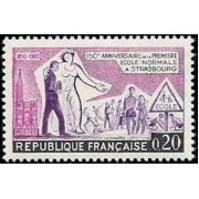 France Francia Nº 1254 1960 150º Aniv. de la escuela de Strasburgo Lujo
