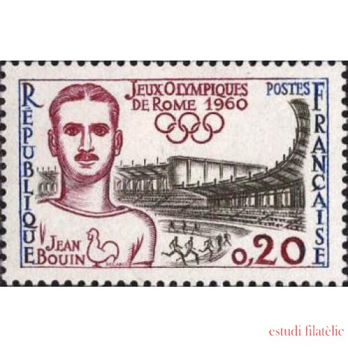 France Francia Nº 1265 1960 Juegos Olímpicos de Roma Lujo