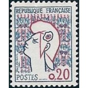 France Francia Nº 1282 1961 Marianne de Cocteau Lujo