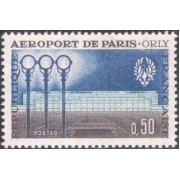 France Francia Nº 1283 1961 Inauguracióon del aeropuerto de París-Orly Lujo