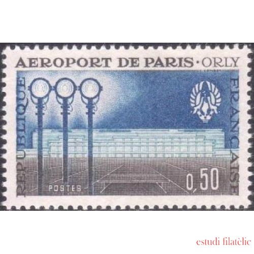 France Francia Nº 1283 1961 Inauguracióon del aeropuerto de París-Orly Lujo