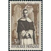 France Francia Nº 1287 1961 Cent. de la muerte de Jean-Baptiste Henri de la Cordaire Lujo