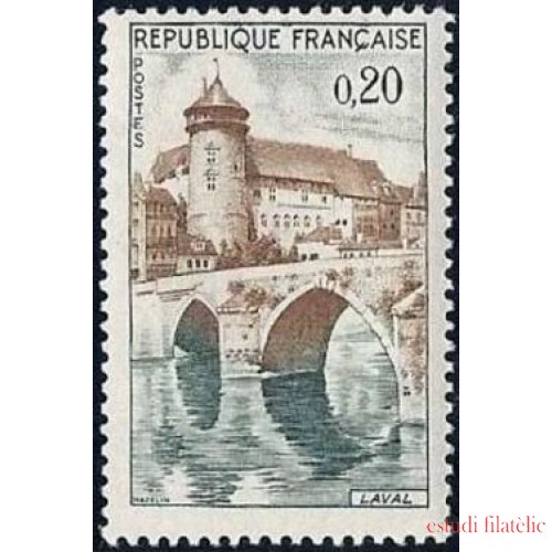 France Francia Nº 1330 1962 Vista de Laval Lujo