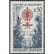 France Francia Nº 1338 1962 Erradicación de paludismo Lujo