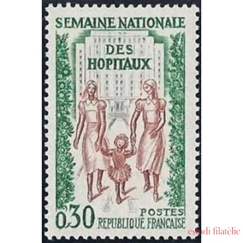 MED/S France Francia Nº 1339 1962 Semana nacional de los hospitales Lujo