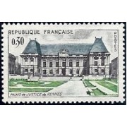 France Francia Nº 1351 1962 Palacio de justicia de Rennes Lujo