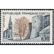 France Francia Nº 1389 1963 36º Congreso de la Federación de sociedades filatélicas francesas (Caen) Lujo