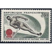 France Francia Nº 1395 1963 Campeonato del mundo de esquí nautico (Vichy) Lujo