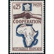 France Francia Nº 1432 1964 Cooperación con Africa i Madagascar Lujo