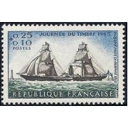 France Francia Nº 1446 1965 Día del sello Sorteo a favor de la Cruz Roja Lujo