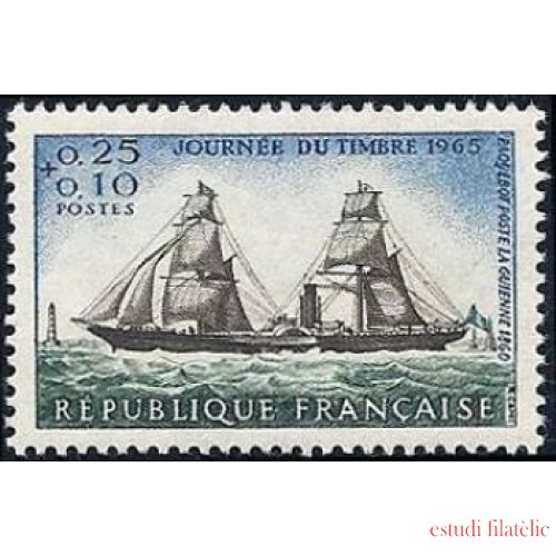 France Francia Nº 1446 1965 Día del sello Sorteo a favor de la Cruz Roja Lujo