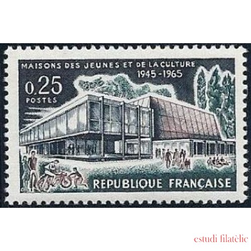 France Francia Nº 1448 1965 Casa de la juventud y de la cultura Lujo