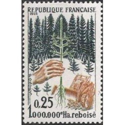 France Francia Nº 1460 1965 Millonésima hectárea repoblada Lujo France Francia Nº 1460 1965 Millonésima hectárea repoblada Lujo
