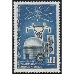 France Francia Nº 1462 1965 20º Cent. de Comisión de la energía atómica Lujo France Francia Nº 1462 1965 20º Cent. de Comisión de la energía atómica Lujo