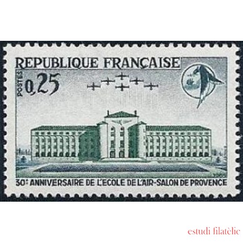 France Francia Nº 1463 1965 30º Aniv. de la Escuela del Aire (Salon-de-Provence) Lujo