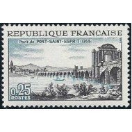 France Francia Nº 1481 1966 7º Cent. del puente Pont-Saint-Esprit Lujo