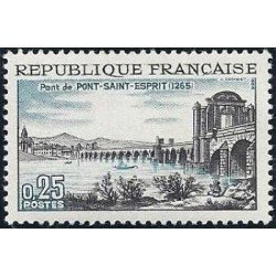 France Francia Nº 1481 1966 7º Cent. del puente Pont-Saint-Esprit Lujo France Francia Nº 1481 1966 7º Cent. del puente Pont-Saint-Esprit Lujo